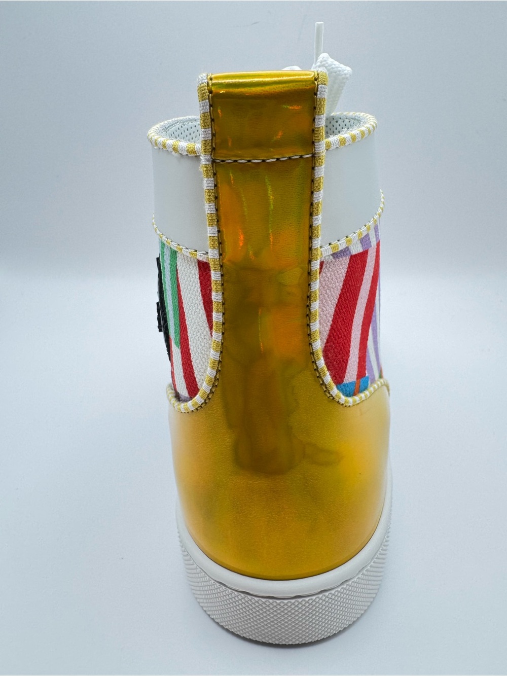 Christian Louboutin Lou Spikes Orlato Flat Version Multi High Top Sneakers EU 42 - Picture 6 of 11